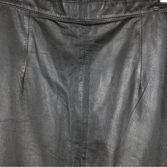 Brass Plum Nordstrom Women's Genuine Leather Skirt Knee Length Size 11 - Picture 3 of 15